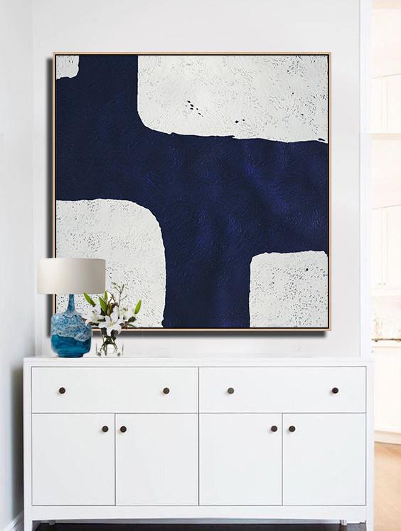 Navy and White Painting #NV2A - Click Image to Close